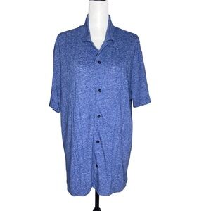 Banana Republic Linen Blend Shirt in Heathered Blue Size L